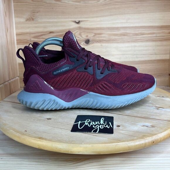 Adidas Maroon & Grey Alphaboost Athletic Sneaker Shoes Mens Size 6.5 main image 8